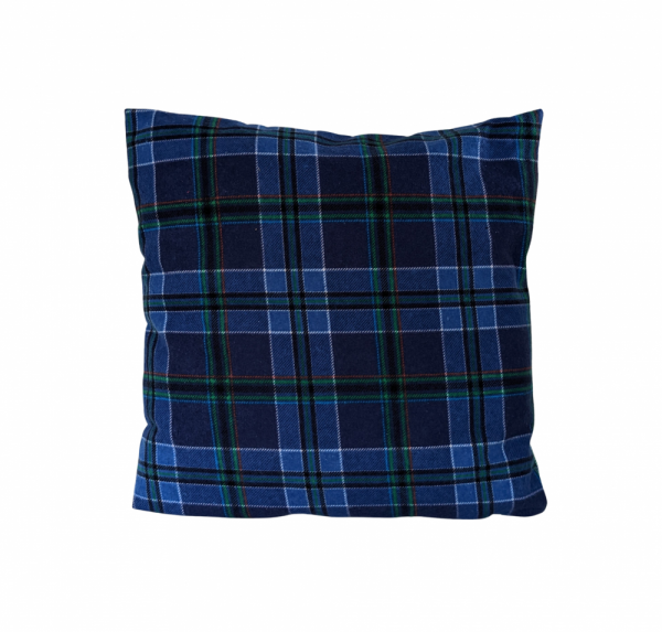 Blue Green Tartan Reversible Cushion Cover 16''